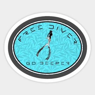 Free Diver Sticker